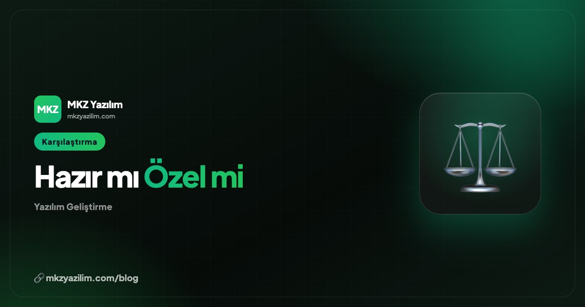 Hazır Yazılım mı Özel Yazılım mı? Doğru Seçim Rehberi